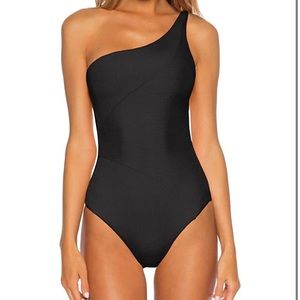 NWT Becca Adeline Rib One Shoulder One Piece